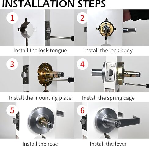 YoukeyHomi Entry/Entrance Keyed Function Commercial Heavy Duty Cylindrical Handle Lock, Commercial Door Handle, Heavy-Duty Door Lock,ANSI Grade-2,UL 3 Hour Fire Rated, ADA Compliant. (Entrance) in Saudi Arabia