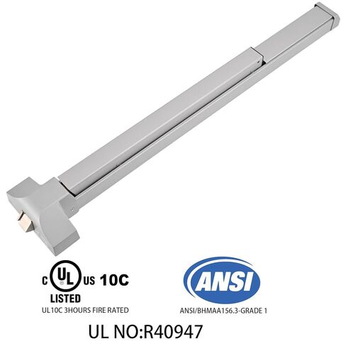 Commercial Panic Exit Device with Push Bar and Exterior Lever Handle, UL10C & ANSI Grade 1 Certified, ADA Compliant Emergency Exit Door Hardware for Safety & Durability (211P-With Lever Handle) in Saudi Arabia
