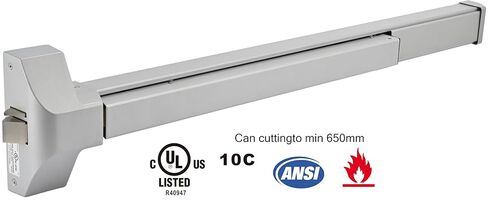 Commercial Panic Exit Device with Push Bar and Exterior Lever Handle, UL10C & ANSI Grade 1 Certified, ADA Compliant Emergency Exit Door Hardware for Safety & Durability (211P-With Lever Handle) in Saudi Arabia
