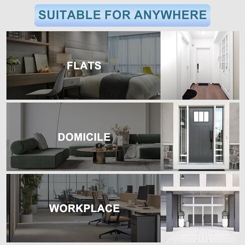 SICNAOPW مجموعة قفل باب ذكي بدون مفتاح ببصمة الإصبع واي فاي مع مقبض، مجموعة قفل ديدبولت TT للدخول الأمامي الرقمي الإلكتروني البيومتري، أسود in Kuwait