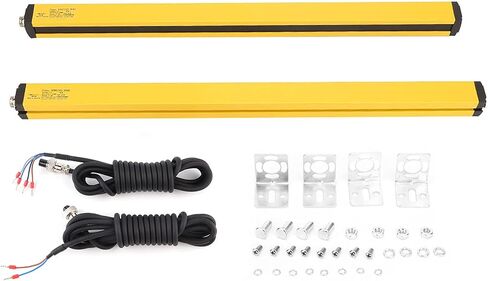 Light Curtain Sensor,Safety Light Grating Sensor Beam Pitch 40mm Sensing Height 525mm, Security Switch Protection Sensor Light Screen Including Mounting Kits And Cables(12 Beams (BEM1240-30NB)) in Saudi Arabia