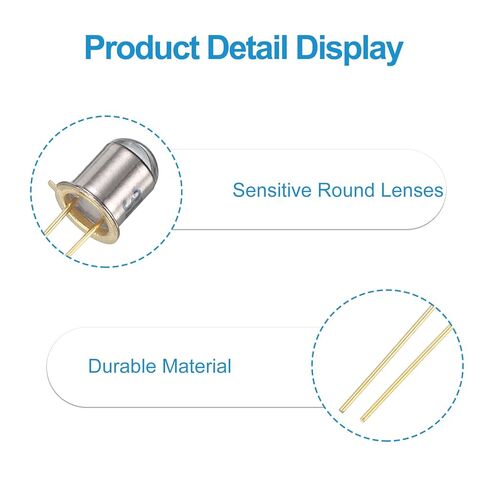 Generic 5mm Photodiode, 4 Pack Photo Transistors Photodiodes Light Sensitive Diode Sensors Round Lens for Electronic Project in Saudi Arabia