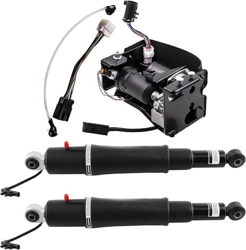 maXpeedingrods Pair Rear Air Suspension Shocks + Air Compressor for Chevy Tahoe Suburban 1500 for GMC Yukon for Cadillac SUV 2000-2014 25979391 in Saudi Arabia
