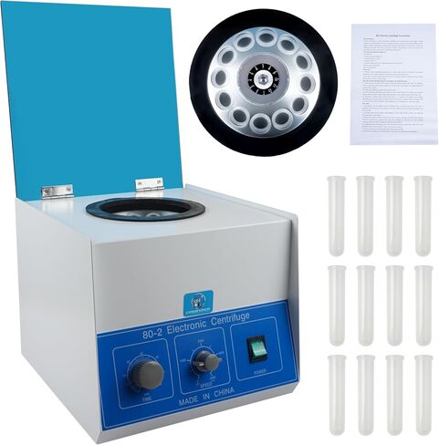 FYRVEXENZI 80-2 Electric Lab Centrifuge 4000RPM, 12x20mL Benchtop Centrifuge Machine, Timer 0-120min, Adjustable Speed, Medical Plasma PRF Centrifugadora for Lab & Beauty Use 110V in Kuwait
