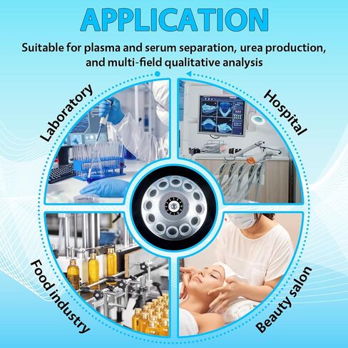 FYRVEXENZI 80-2 Electric Lab Centrifuge 4000RPM, 12x20mL Benchtop Centrifuge Machine, Timer 0-120min, Adjustable Speed, Medical Plasma PRF Centrifugadora for Lab & Beauty Use 110V in Kuwait