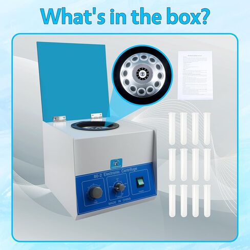 FYRVEXENZI 80-2 Electric Lab Centrifuge 4000RPM, 12x20mL Benchtop Centrifuge Machine, Timer 0-120min, Adjustable Speed, Medical Plasma PRF Centrifugadora for Lab & Beauty Use 110V in Kuwait