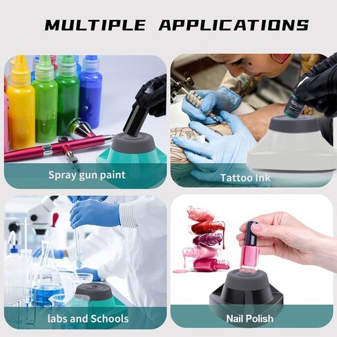 Mini Vortex Mixer 10000RPM Tattoo Ink Pigment Mixer Vibrator Powerful Swirl Shake Mixer for Acrylic Pigments Nail Polish Mascara Adhesives (Black) in Saudi Arabia