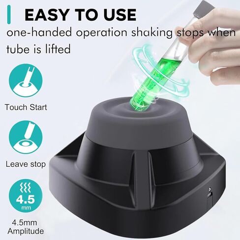 Mini Vortex Mixer 10000RPM Tattoo Ink Pigment Mixer Vibrator Powerful Swirl Shake Mixer for Acrylic Pigments Nail Polish Mascara Adhesives (Black) in Saudi Arabia
