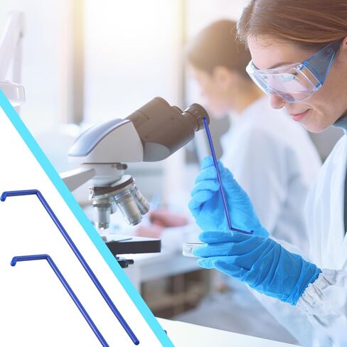 Saysurey 200 Pcs Cell Spreader, L Shape Aseptic Disposable Polypropylene Spreaders, Individually Wrapped for Laboratory Scientific Microbiology Research Use in Saudi Arabia