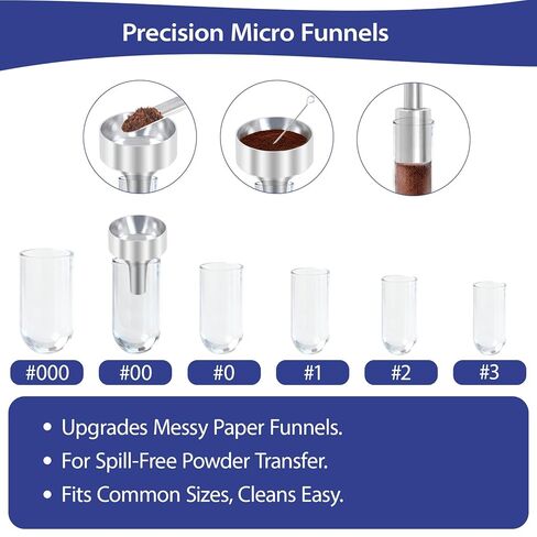 مجموعة معالجة البودرة الكاملة من Apxton للاستخدام المنزلي والاستخدام المنزلي - تتضمن مجموعة أدوات المختبر مداخل صغيرة وملاعق قياس ومجارف ومكبس وصينية أكريليك والمزيد للتوابل والحرف اليدوية (الحجم #000 00 0 1 2 3) in Kuwait