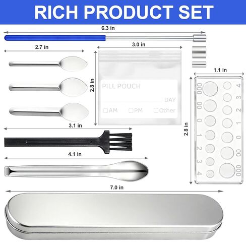 مجموعة أدوات الحشو - مجموعة مستلزمات المنزل والمختبر المصنوعة من الفولاذ المقاوم للصدأ للحجم #000#00#0#1#2#3#4 - الملحقات المنزلية التي يمكنك صنعها بنفسك in Kuwait