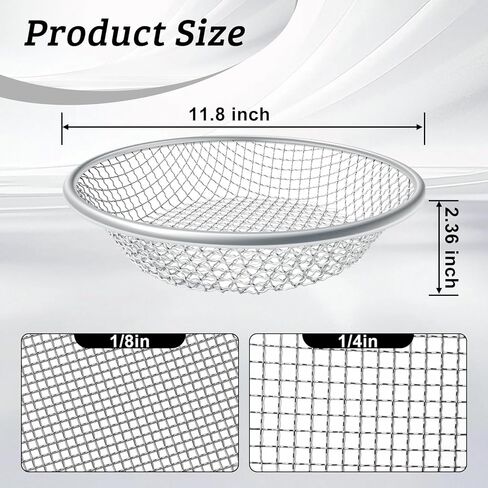 2PCS Soil Sifter for Gardening, 3mm + 6mm Mesh Compost Sifter with Detachable Handle for 5 Gallon Buckets Garden Sieve Sifters for Dirt Rocks Pellet Gravel Sand in Saudi Arabia