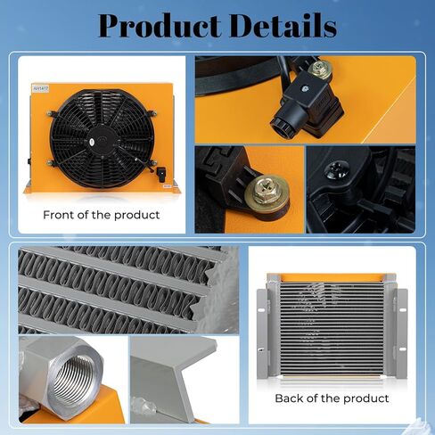 AH1417T-CA Hydraulic Oil Cooler DC12V 120W 150L/min Cooled Fan 2MPa Hydraulic Oil Radiator Air Cooler Heat Dissipation Industrial Cooling System in Saudi Arabia