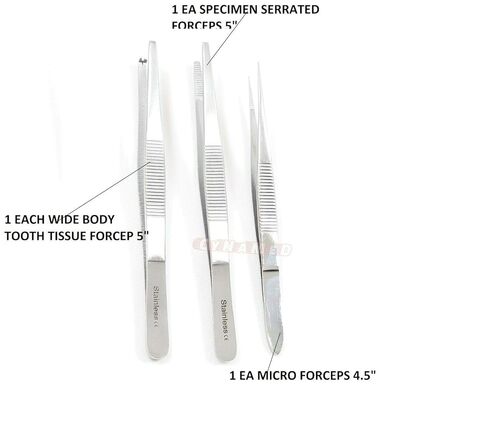 Premium 34 Pcs Advanced Biology Lab Anatomy Student Dissecting Dissection Kit Set with Scalpel Knife Handle Scalpel Blades (All in One with Zipper Case) Blades in Kuwait