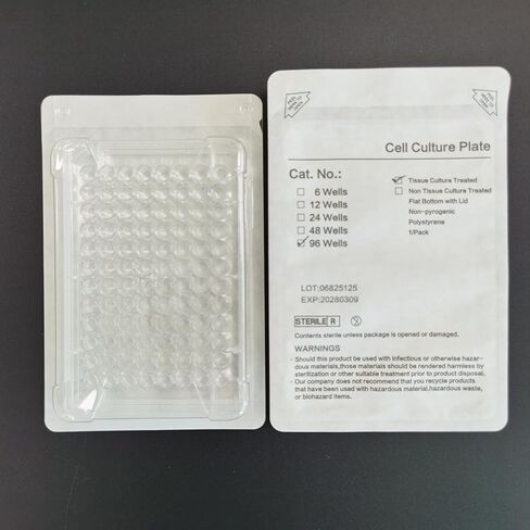 لوحة 96-Well Cell Culture، درجة مختبر الأحياء، عبوة من قطعة واحدة - للبحث العلمي، والشركات الناشئة في مجال التكنولوجيا الحيوية، وتعليم العلوم (ليس للاستخدام التشخيصي أو العلاجي) in Saudi Arabia