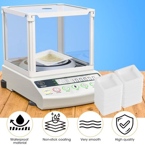 100PCS Weigh Boats Small 10 Ml (0.35 Oz), Anti Static White Square Weighing Boats, Disposable Plastic Measuring Dishes for Capsule Filling, Lab Dish, Powder, Liquid, Food, Sample Container in Saudi Arabia
