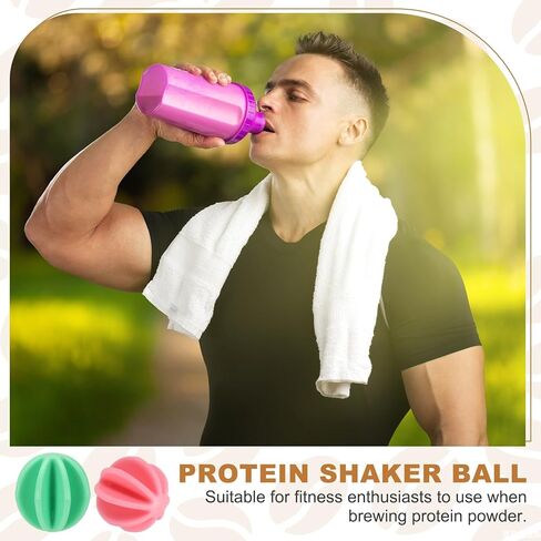 uxcell 6 Pcs Shaker Ball, 1.8" Protein Shaker Ball Plastic Stirring Mixer Whisk Shaker Replacement for Shake Drinking Bottle Cup Protein Bottle Sports Drink, Pink in Saudi Arabia