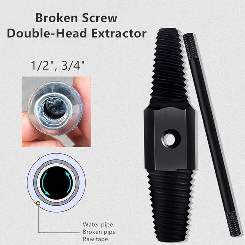 Pipe Screw Extractor Double Head Carbon Steel Remover Tool with Lever for DN15 DN20 in Saudi Arabia