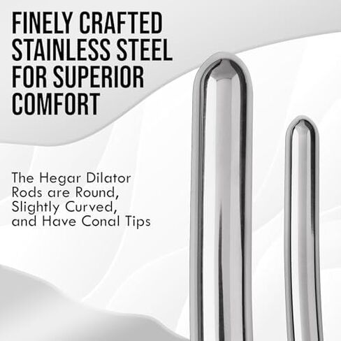 8-Piece Stainless Steel Hegar Dilator Set | Urology & Gynecology Instrument Kit | Smooth Polished Urethral Dilators with Case – Reusable Medical Grade Rods in Saudi Arabia