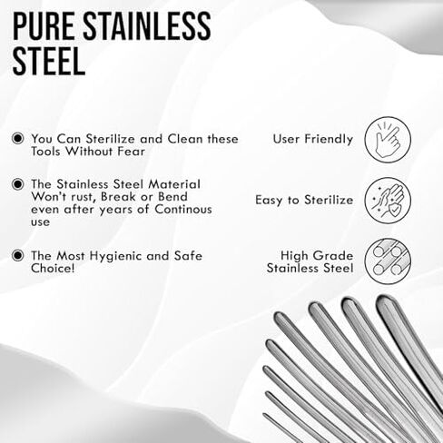 8-Piece Stainless Steel Hegar Dilator Set | Urology & Gynecology Instrument Kit | Smooth Polished Urethral Dilators with Case – Reusable Medical Grade Rods in Saudi Arabia