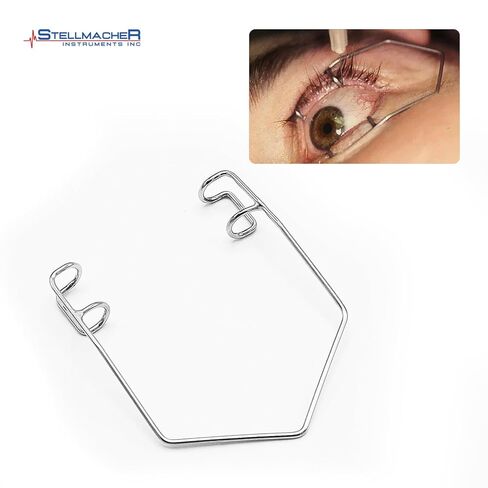 Stellmacher Ophthalmic Eye Speculum - German Stainless Steel Wire Eyelid Retractor, Multiple Sizes Training Instrument in Saudi Arabia