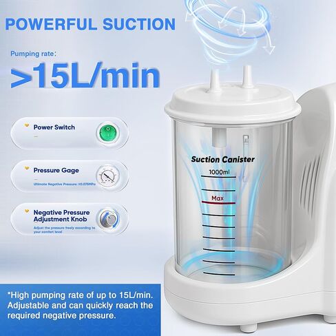 Portable Veterinary Suction Machine for Home Use with 1000ml Capacity in Kuwait
