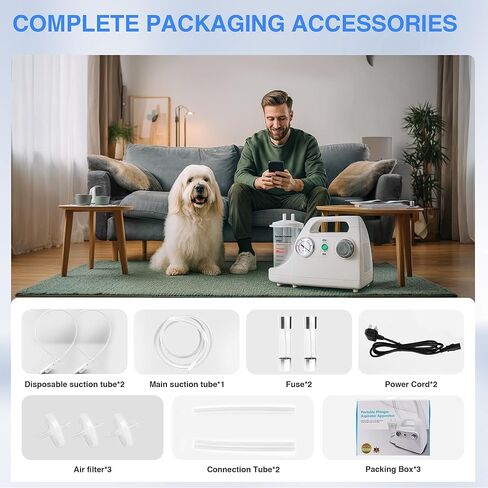 Portable Veterinary Suction Machine for Home Use with 1000ml Capacity in Kuwait