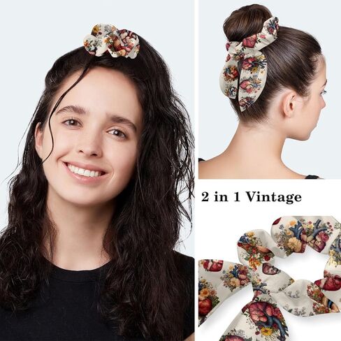 FVQL Surgical Caps for Women, Scrub Caps Women, Hearts Valentine's Day, Bouffant Nurse Cap Ponytail in Saudi Arabia