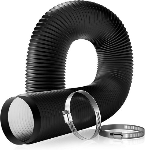 أنابيب HVAC مقاس 4 بوصات، أنابيب HVAC مرنة، خرطوم أنابيب ألومنيوم مقاوم للحرارة قابل للانحناء بطول 16.4FT 360 درجة للحمام والمطبخ وفتحة تهوية عادم 2AF-فضي in Kuwait