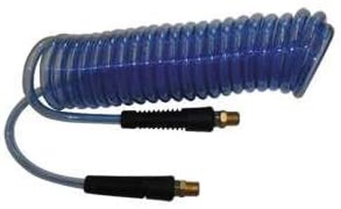 Interstate Pneumatics HR76-010 Clear Blue Polyurethane Recoil Air Hose 3/8 Inch x 10 Feet in Saudi Arabia