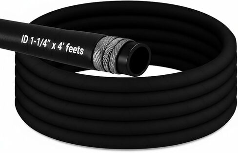 Pangda ID 1-1/4" x 4' feet Water/Fuel Fill/Exhaust Marine Hose with Wire,Hard wall Marine Water Hose for Engine Pump Thermostat Housing Through Transom Heat Exchanger Cooling Systems Heavy Duty in Kuwait