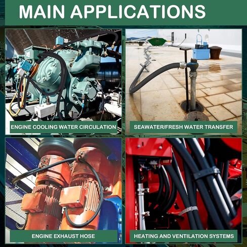 Pangda ID 1-1/4" x 4' feet Water/Fuel Fill/Exhaust Marine Hose with Wire,Hard wall Marine Water Hose for Engine Pump Thermostat Housing Through Transom Heat Exchanger Cooling Systems Heavy Duty in Kuwait