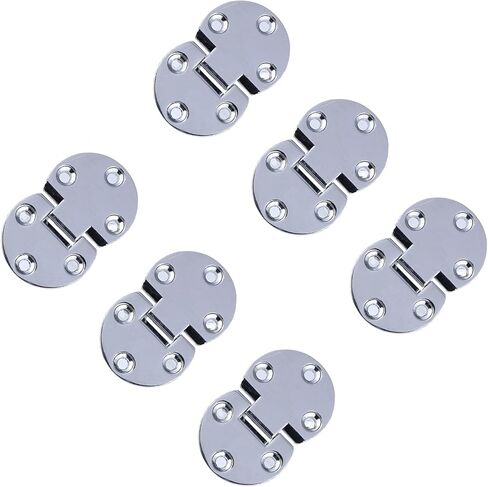 6Pcs Flip Door Hinges Zinc Alloy Butt Hinges for Table Desktop Wardrobe in Saudi Arabia
