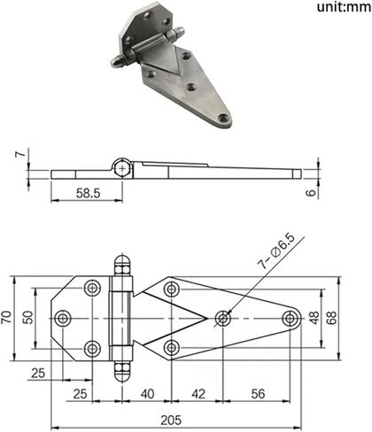 الفولاذ المقاوم للصدأ معدات آلات البناء الثقيلة صندوق خزانة الباب المفصلي 1 قطعة in Kuwait