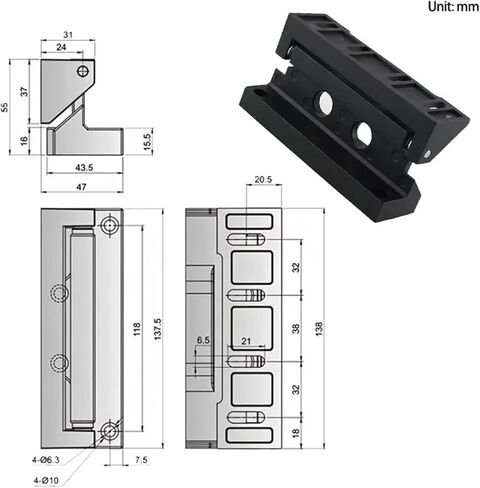 Industrial Machinery and Equipment Load-Bearing Zinc Alloy Hinges Accessories 1Pcs in Kuwait