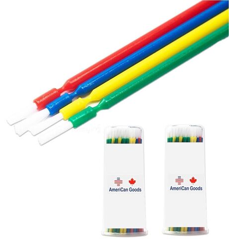 أمريكان جودز، 200 قطعة من فرشاة الأسنان ماكس، أدوات توزيع عادية، ألوان متنوعة، غير مبطنة، فرشاة أسنان ماكس، طرف فرشاة الأسنان، الرموش، المكياج in Kuwait