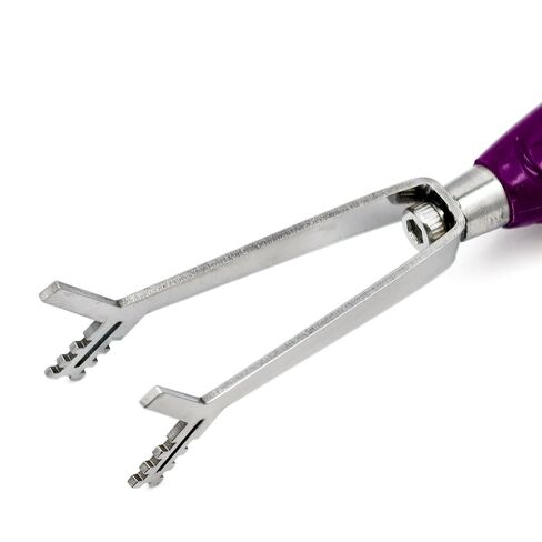 1 Piece Dental Jacket Grip Forceps Crown Spreader Remover Crown Telescope Tweezer Jaw Dental Diamond Pin Plier (1 Piece Purple Handle) in Saudi Arabia
