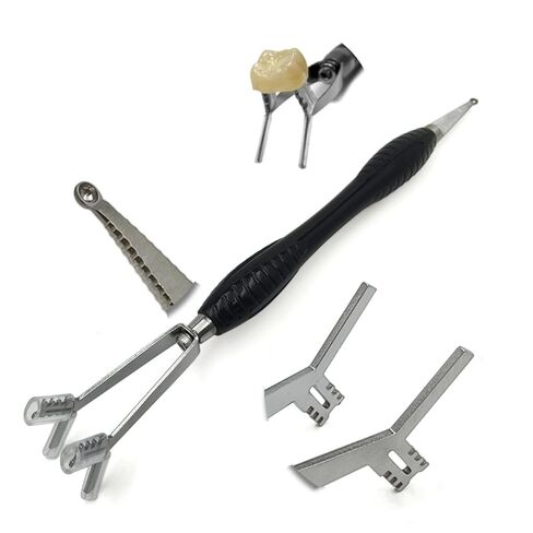 1 Piece Dental Jacket Grip Forceps Crown Spreader Remover Crown Telescope Tweezer Jaw Dental Diamond Pin Plier (1 Piece Purple Handle) in Saudi Arabia