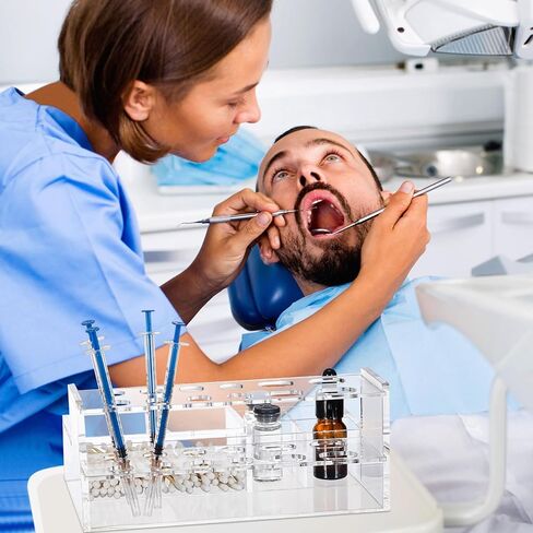 منظم حقنة مركب للأسنان من تشونفول، حامل حقنة أسنان متعدد الوظائف، حامل أنبوب اختبار، حامل لاصق من الأكريليك الشفاف، أداة مساعدة لعيادة التدريس والمختبر المؤقت in Kuwait