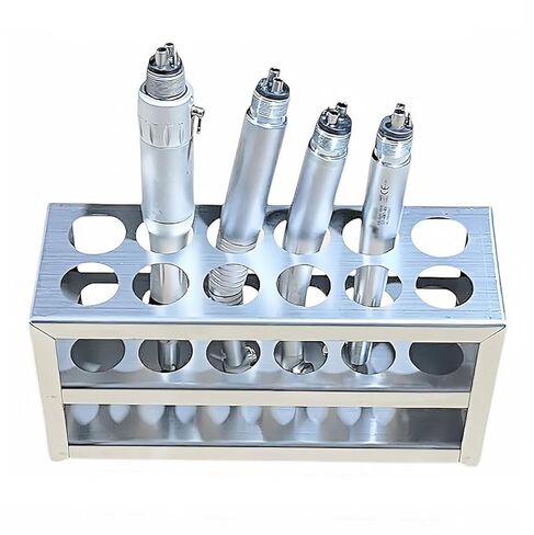 Airgoesin Stainless Steel Dental Handpiece Organizer Holder Case Contra Angle Turbine Air Motor Stand Rack for Filter Oil Lubricating Oil in Saudi Arabia