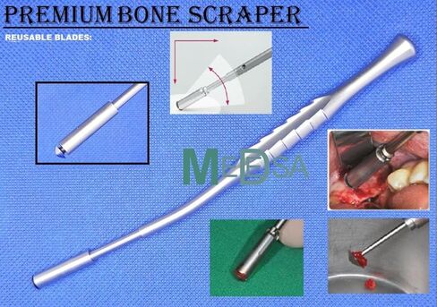 مكشطة عظام الأسنان II بزاوية الكل في واحد، مثل مرشح العظام، والتريفين، والمنشار، وطاحونة العظام - شفرتان إضافيتان قابلتان لإعادة الاستخدام ومجمع - جامع حصادة العظام ولطعم العظام in Kuwait