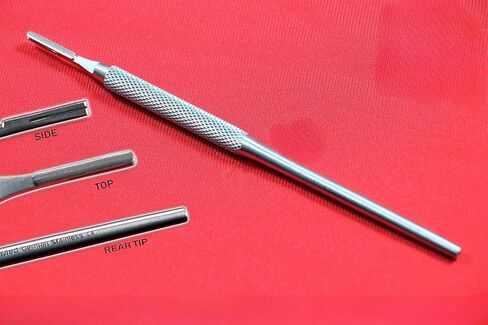 Round Scalpel Handle NO3 German Stainless with Grip Veterinary Dental Crafts CYNAMED in Kuwait