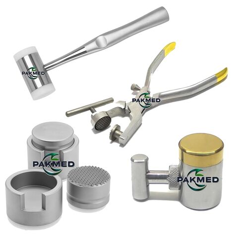 4 Pcs Dental Bone Graft Kit Dental Bone Crusher Miller Grinder Mead-Mallet Bone Morselizer in Kuwait