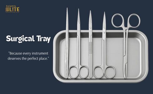3 Pack Surgical Trays – Stainless Steel Instrument Trays for Medical, Lab, Dental, and Tattoo Supplies | Salem’s Elite Brand in Saudi Arabia
