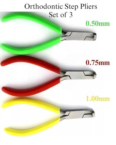 Step Pliers (Wire Forming & Detailing) – 0.5mm / 0.75mm / 1mm Options, TC Tungsten Carbide Tip Available, Stainless Steel, Autoclavable, Ergonomic Handle – Dental Lab & Training Use in Saudi Arabia