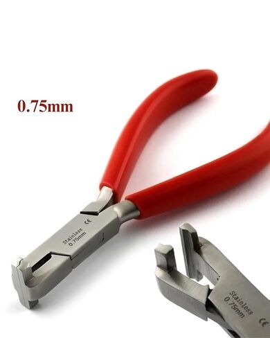Step Pliers (Wire Forming & Detailing) – 0.5mm / 0.75mm / 1mm Options, TC Tungsten Carbide Tip Available, Stainless Steel, Autoclavable, Ergonomic Handle – Dental Lab & Training Use in Saudi Arabia