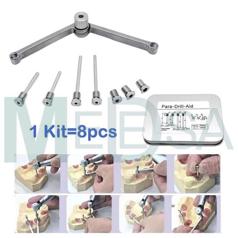 8 قطع دليل زرع الأسنان أداة زرع موازية للفم الفقرة الحفر المعونة طب الأسنان زرع موقف محدد أدوات طبيب الأسنان مقياس الاصطناعية in Kuwait