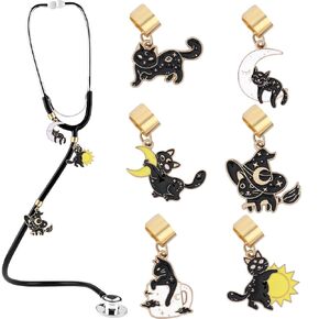 6 PCS Butterfly Metethoscope Charm Tag للممرضة - القطط الملونة الكلاب حيوانات شخصية معلقات المعلقات ، هدايا السحر الممرضات للممرضات ممرضة ممرضة in Kuwait