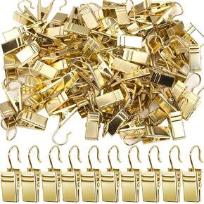 100 قطعة من خطافات الستائر الصغيرة من Teenitor، مشابك للحقائب، خطاطيف قضيب الستارة من الفولاذ المقاوم للصدأ، خطافات صغيرة لتعليق الستائر، صور، أضواء الخيمة، ديكورات الحفلات، الحرف الفنية، فضي in Kuwait