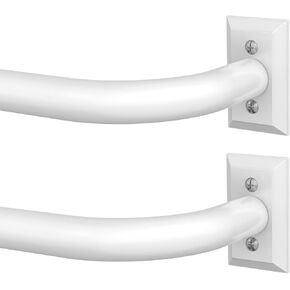 Hei!Dear 2 Pack Blackout Curtain Rods for Windows 48 to 84 Inch (4-7Ft),1'' Heavy Duty Adjustable Wrap Around Curtain Rods for Room Darkening, Modern Decorative Drapery Rod for Bedroom, Gold in Kuwait